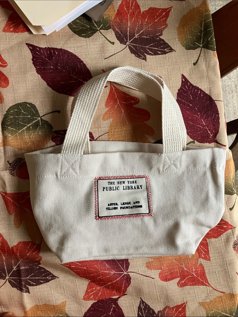 Cream Canvas Mini Tote